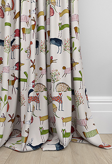 Oh My Deer, Berry - Made to Measure Curtains